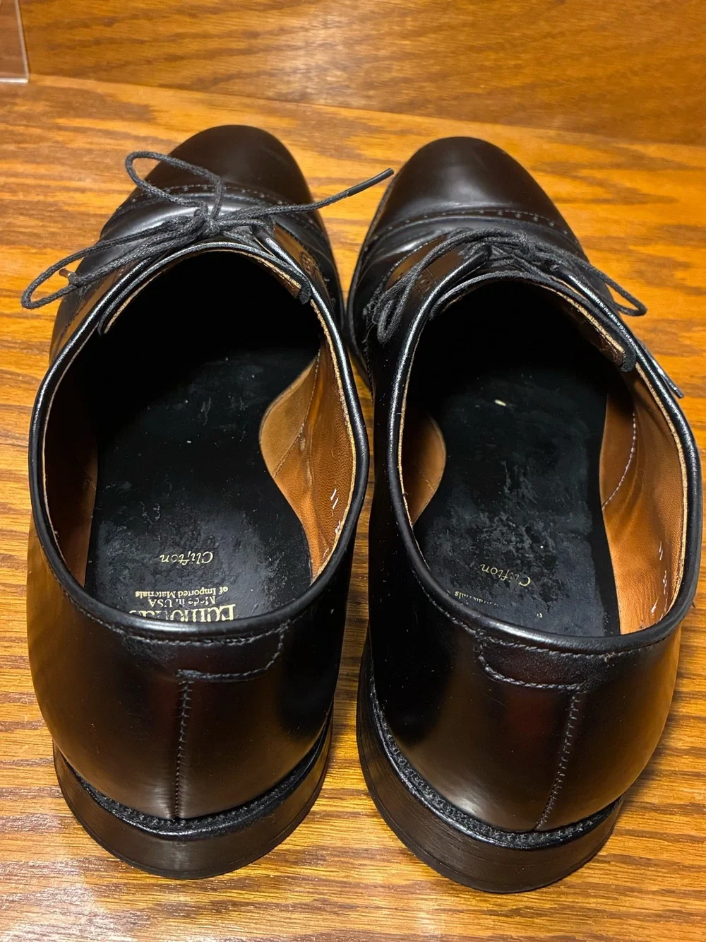 Allen Edmonds Clifton USA Made Cap Toe Derby Oxford Shoes Black Leather Men’s 11